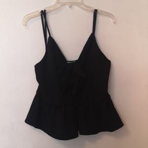 Peplum tanktop with bow front detail